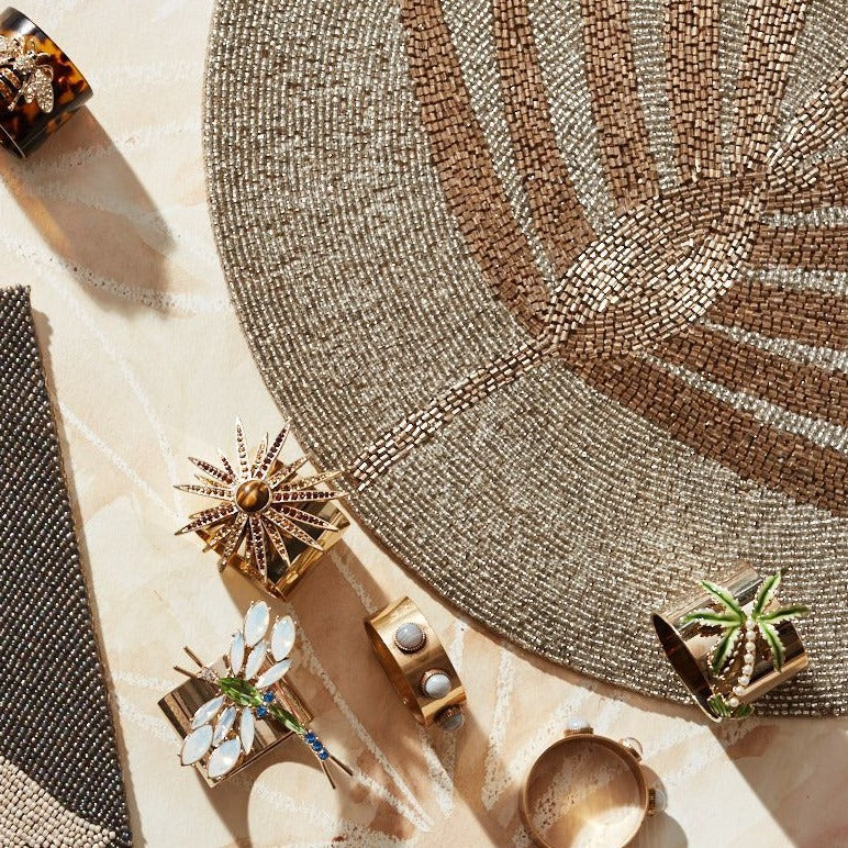 Palm Tree Napkin Rings (Set of 2)