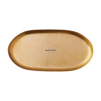 Brick Oval Gold Candle Plate