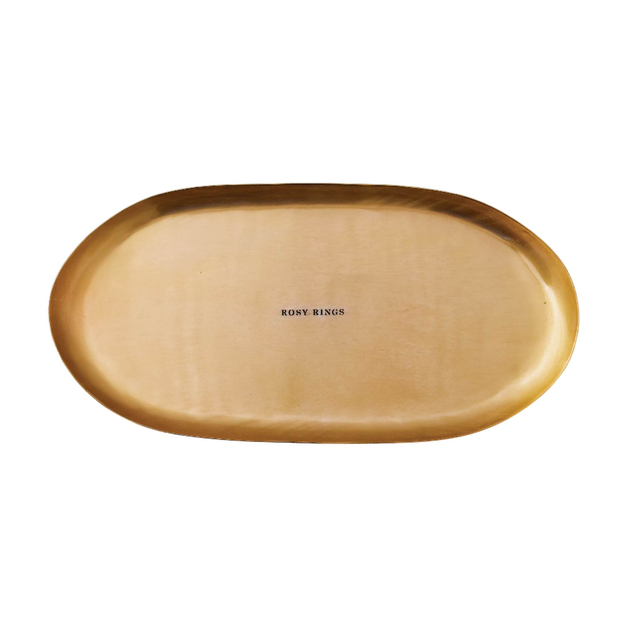 Brick Oval Gold Candle Plate