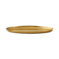 Large Oval Gold Candle Plate