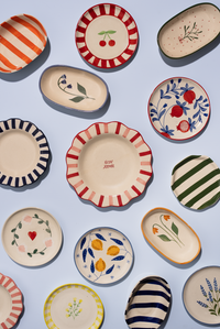 Ceramic Cherry Dessert Plate (Set of 2)