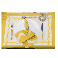 Amanecer Wave Yellow Napkin (Set of 4)