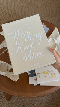 Linen Wedding Keepsake Book Box