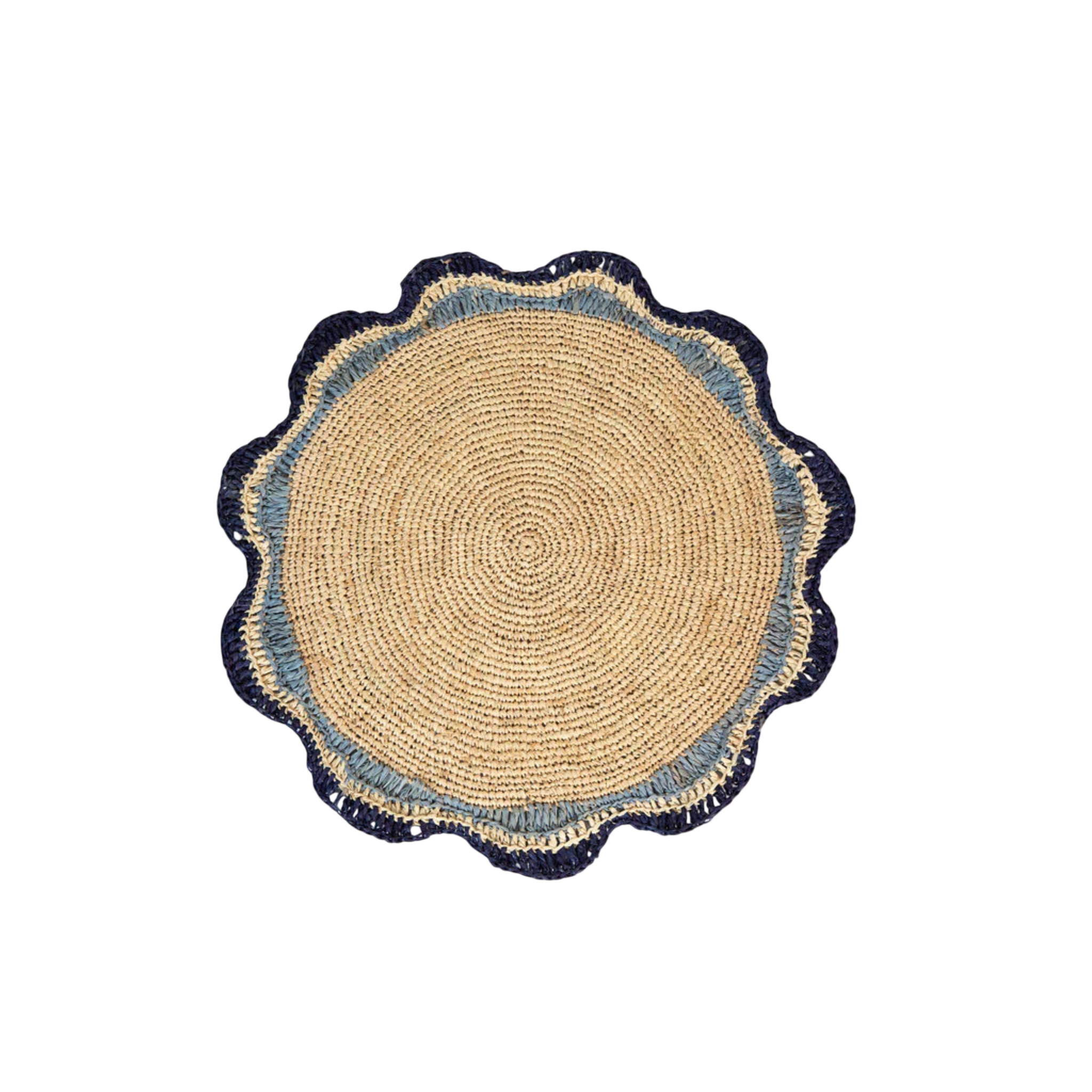 Garden Party Pinwheel Raffia Placemat, Set of 2, 4 and 6