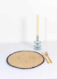 Garden Party Pinwheel Raffia Placemat, Set of 2, 4 and 6