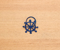 Coastal Ship Wheel Napkin Ring – 2.5” Handwoven Iraca Palm – Nautical Table Decor from Colombia