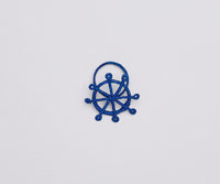 Coastal Ship Wheel Napkin Ring – 2.5” Handwoven Iraca Palm – Nautical Table Decor from Colombia