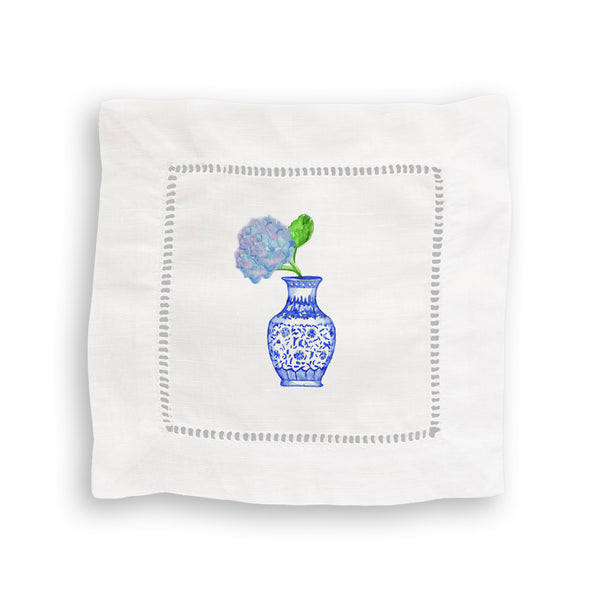 Hydrangea Vases Cocktail Napkin Set
