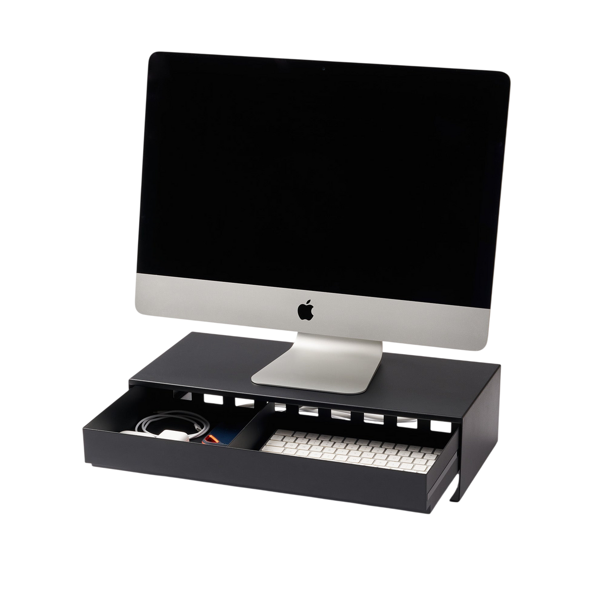 Monitor Stand With Drawer - Steel