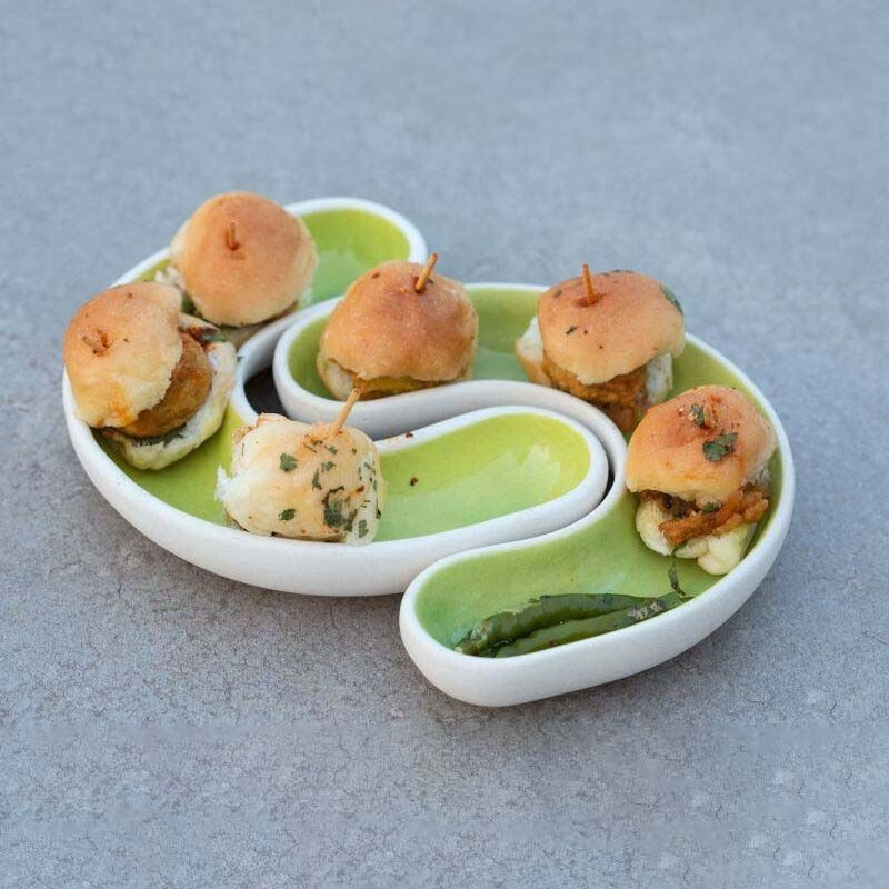 Cee Dip Plate - Lime Green (Set of 2)