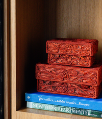 Trebol Decorative Box Medium, Terracotta