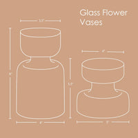 Slate Brown Vase | Handcrafted Glass | 5.90 x 5.90 x 5.51 in (Set of 2)