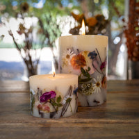 Apricot Rose Petite Oval Botanical Candle