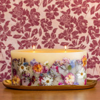 Statement Botanical Candle - Apricot Rose