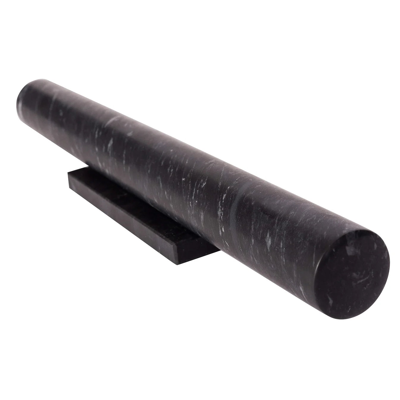 12" Straight Rolling Pin With Marble Stand