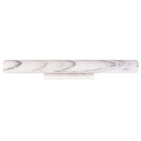 12" Straight Rolling Pin With Marble Stand