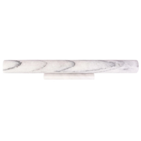 12" Straight Rolling Pin With Marble Stand