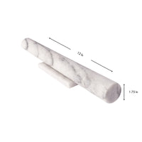 12" Straight Rolling Pin With Marble Stand