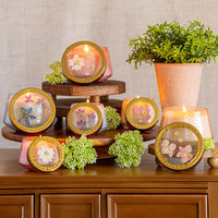 Accent Watercolor Pressed Floral Candle - Rose + Oud