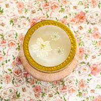 Accent Watercolor Pressed Floral Candle - Rose + Oud