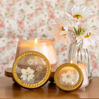 Accent Watercolor Pressed Floral Candle - Rose + Oud