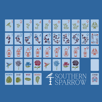 The Chinoiserie Set  -  Mahjong Tiles (Blue)