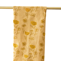 Yellow Poppy Embroidered Dish Towel
