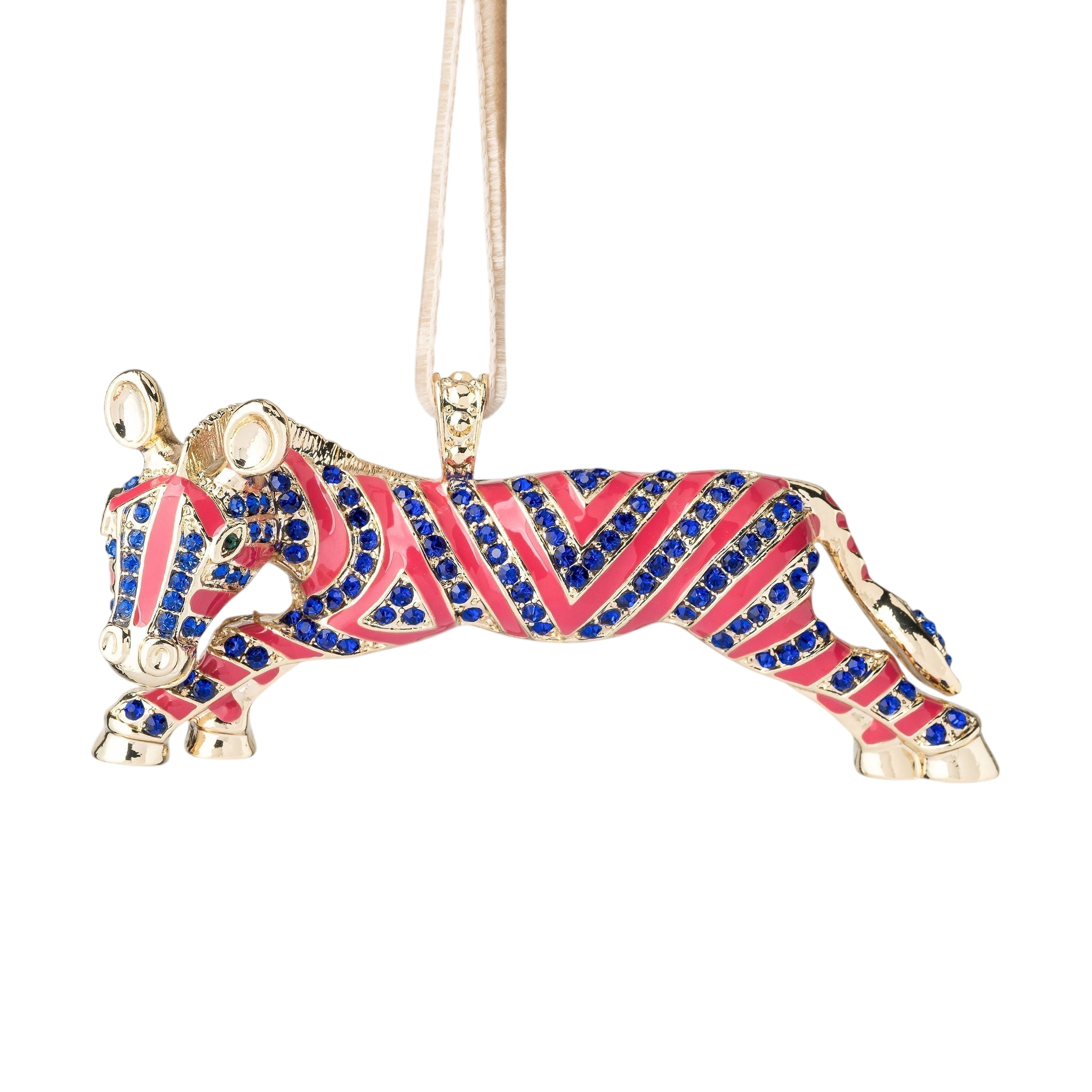 Zebra Hanging Ornament - Bright