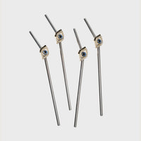 Evil Eye Metal Straws (Set of 4)