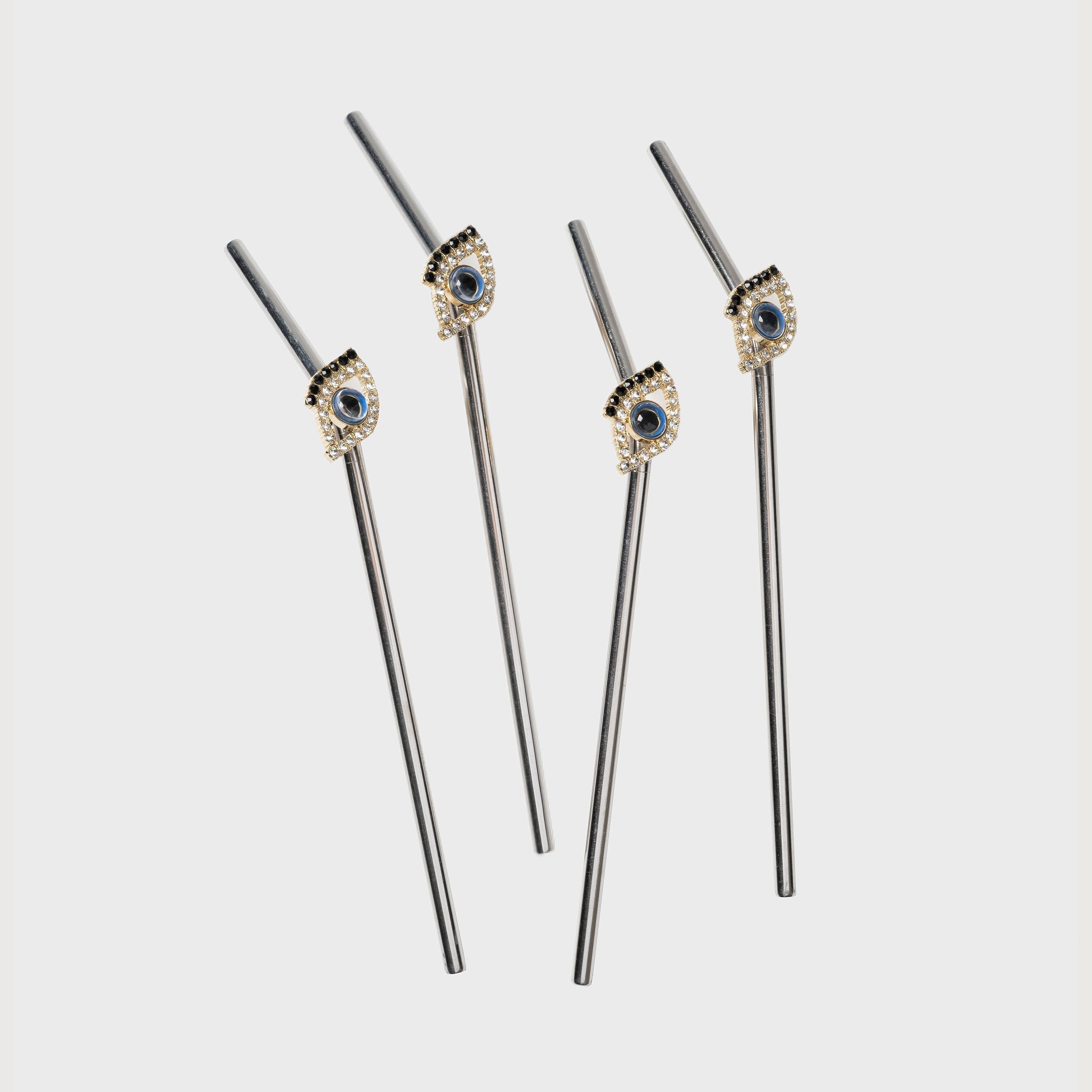 Evil Eye Metal Straws (Set of 4)