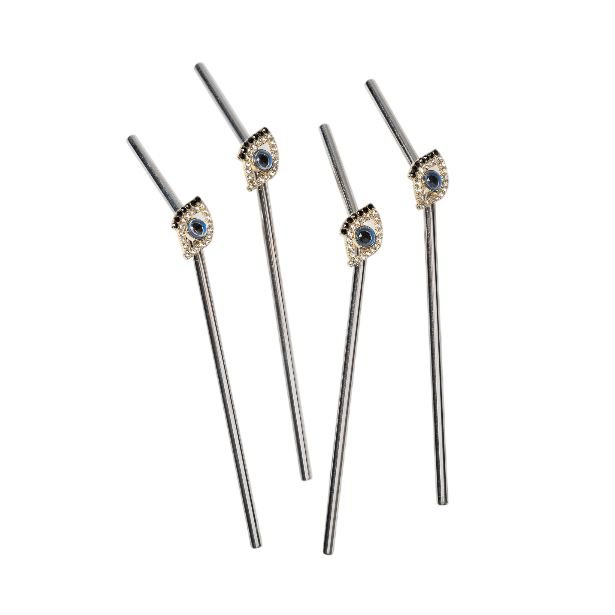 Evil Eye Metal Straws (Set of 4)