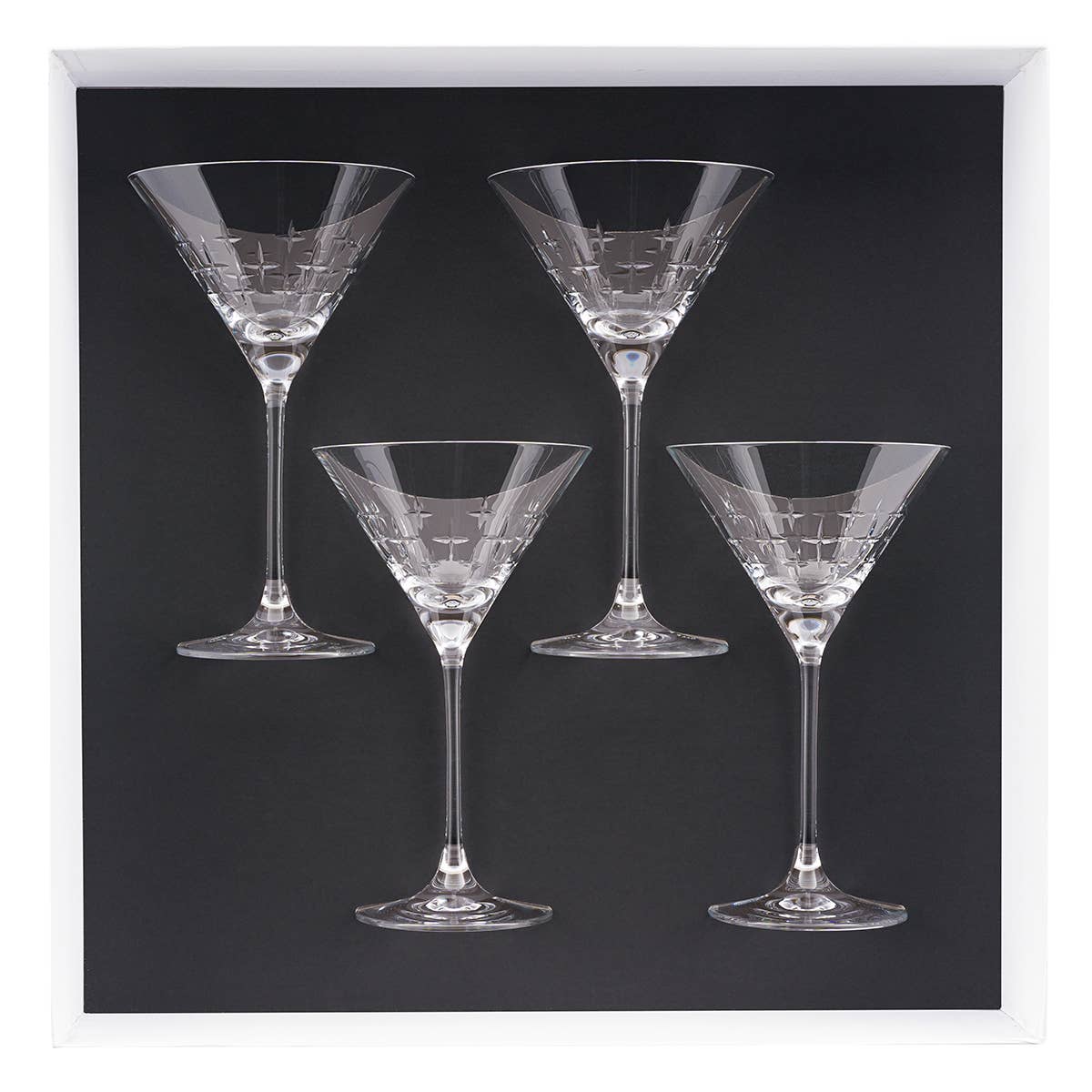 NEWPORT TWIST - GIFT BOX OF 4 MARTINI GLASSES