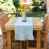 Blue Gingham Table Runner