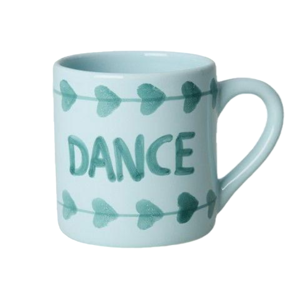 Ceramic Mug with Hand-painted DANCE