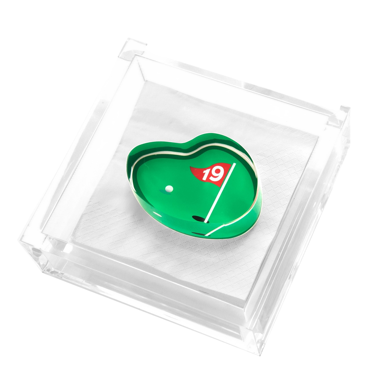 19th Hole Acrylic Cocktail Napkin Holder