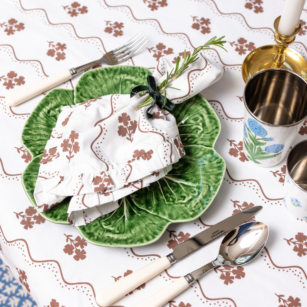 Beatrice Rectangle Tablecloth with Ruffle