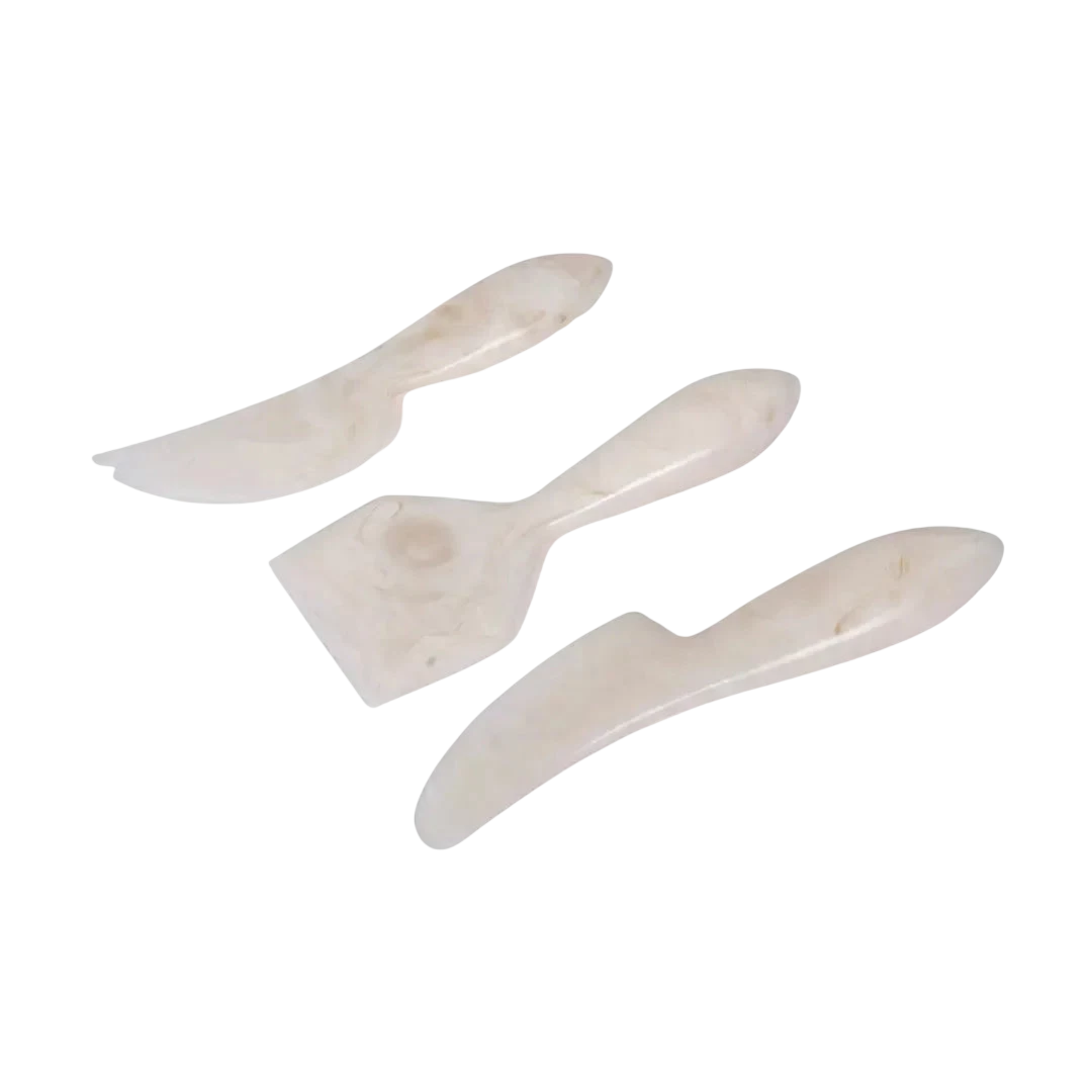 Hand-Poured Resin Cheese Knife Set - Vanilla