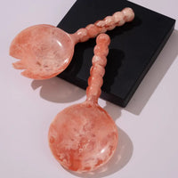Resin Salad Server Set | Pink Hand-Poured | Set of 2