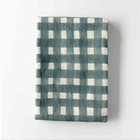 Blue Cross-Hatch Tablecloth