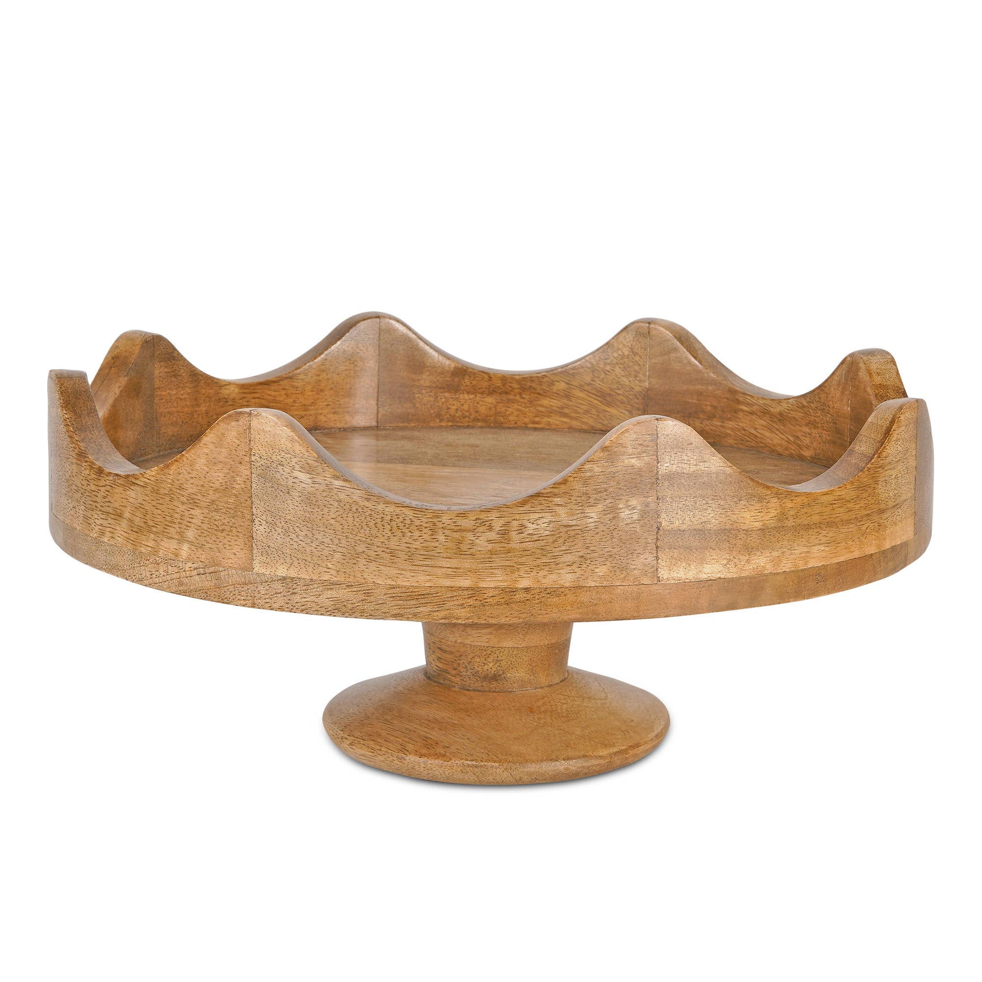 Mela Artisans Scalloped Pedestal Fruit Stand