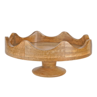 Mela Artisans Scalloped Pedestal Fruit Stand