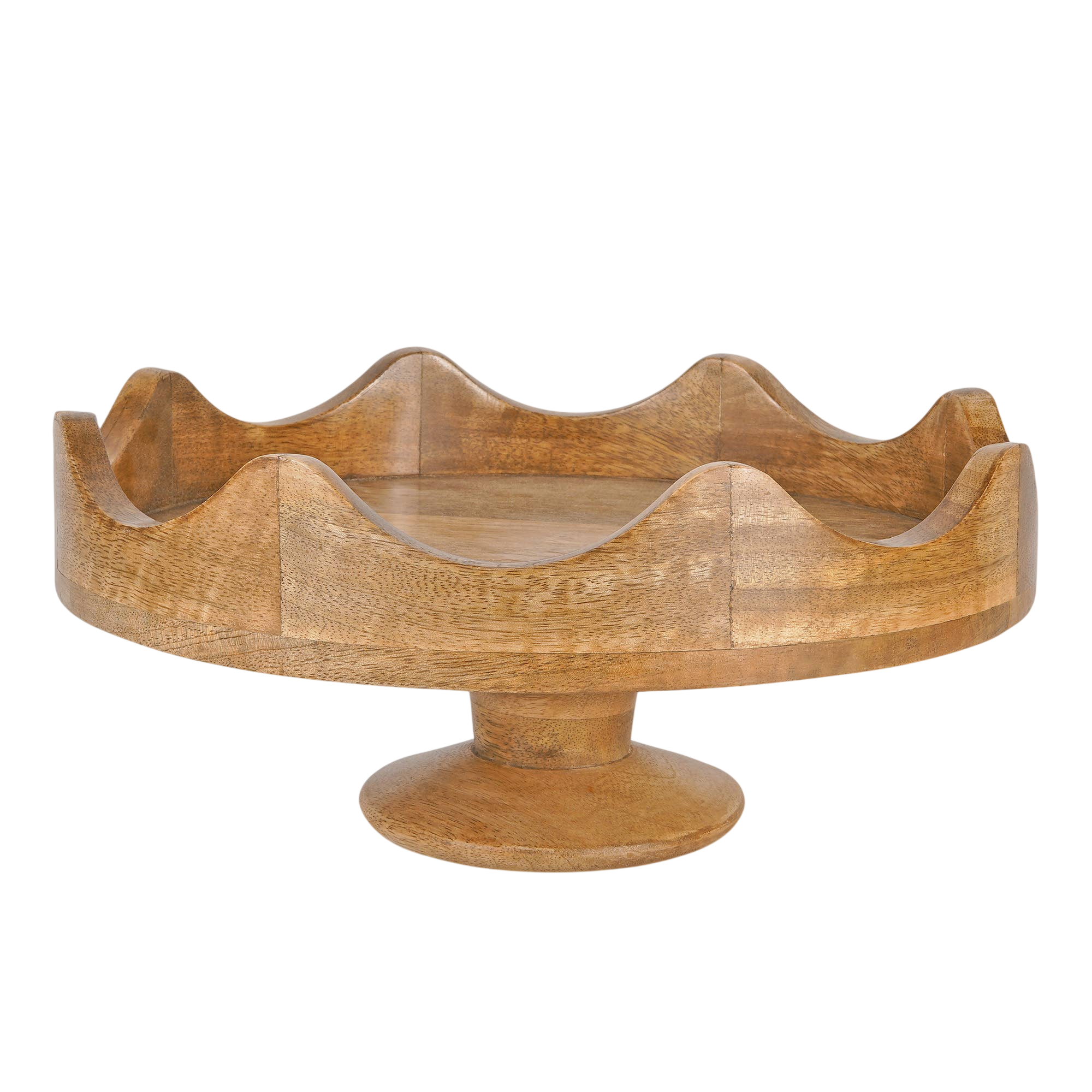 Mela Artisans Scalloped Pedestal Fruit Stand