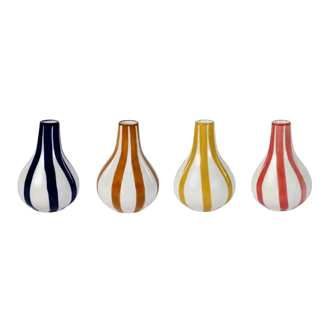 Yellow Stripe Bud Vase