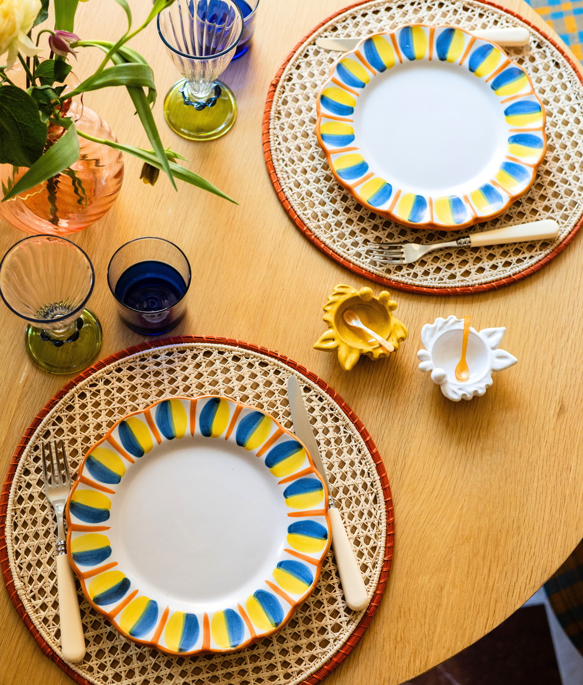 Marta Woven Placemat, Terracotta / Nude