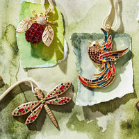 Sparkle Bee Hanging Ornament - Ruby