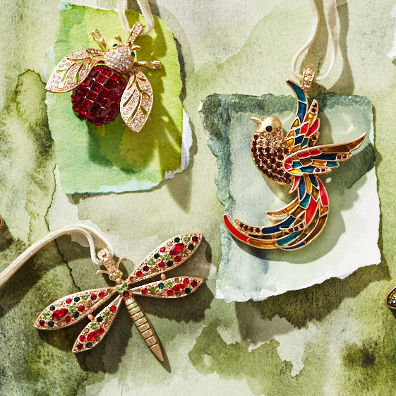 Sparkle Bee Hanging Ornament - Ruby