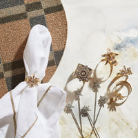Classic Snowflake Skinny Napkin Rings - Crystal (Set of 4)