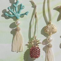 Coral Tassel Hanging Ornament - Turquoise
