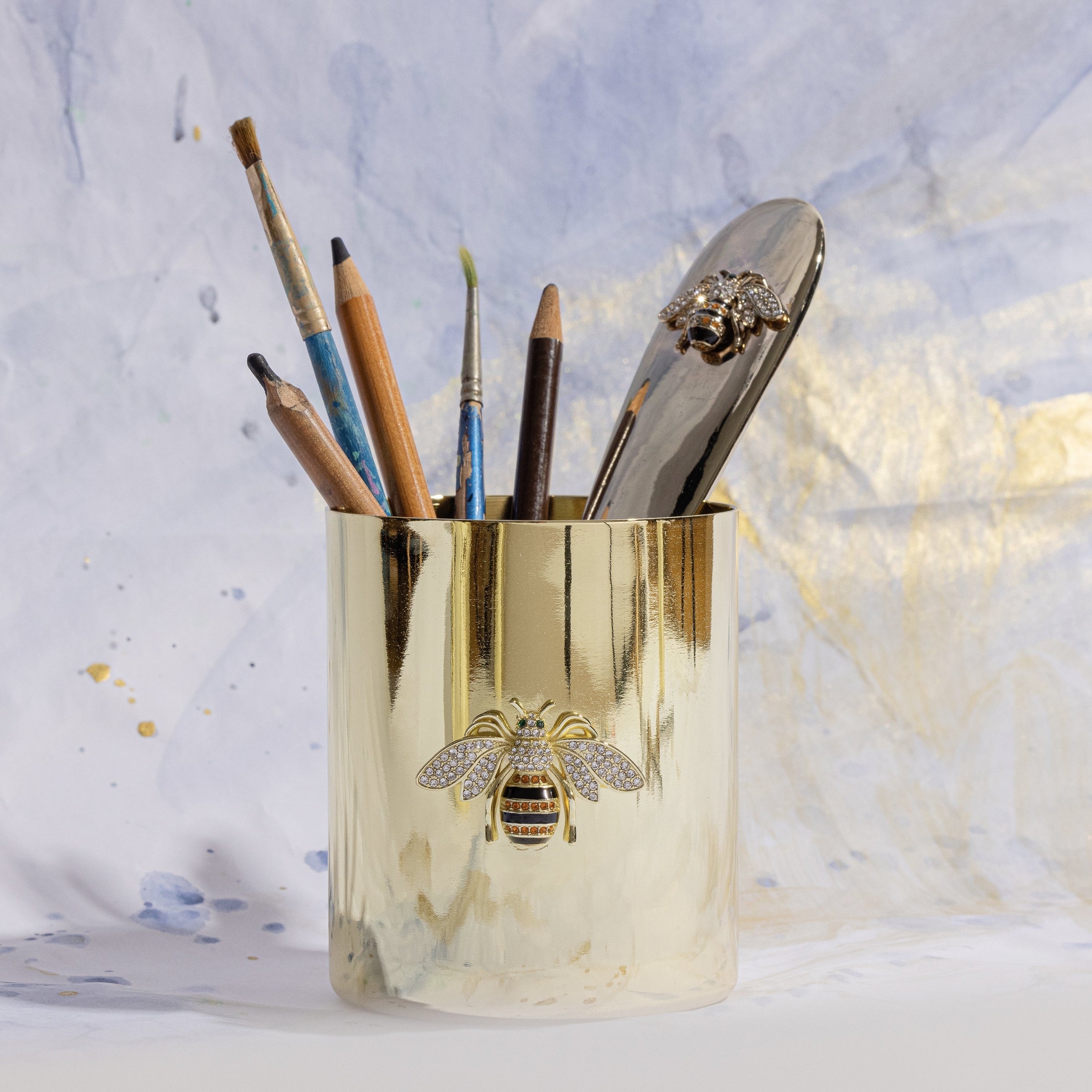 Large Stripey Bee Pot