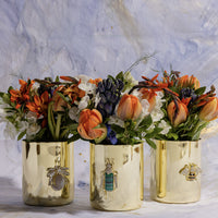 Large Stripey Bee Pot